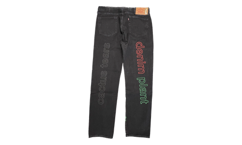 Cactus Tears Denim Plant Jeans "Black" DT185
